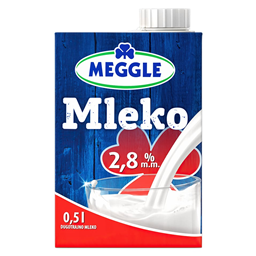 Mleko steriliz.2.8%mm Meggle cep TP 0.5l