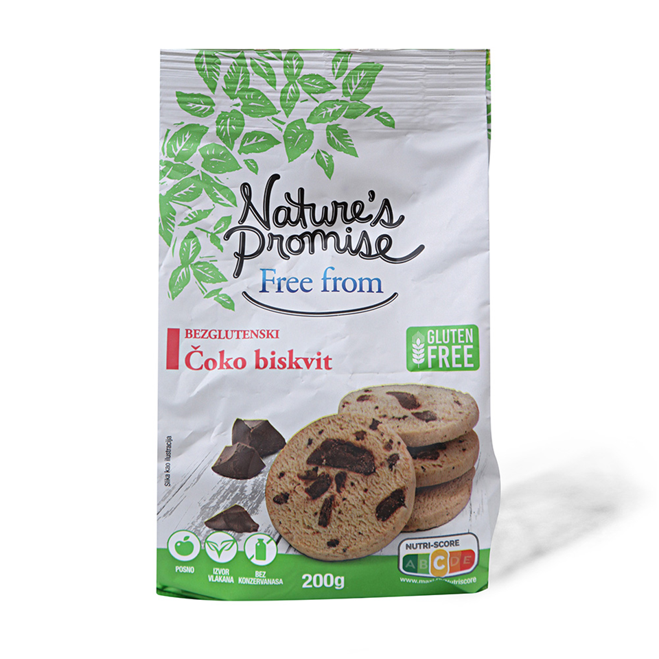Bezglutenski choco biscuits 200g