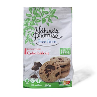 Bezglutenski choco biscuits 200g