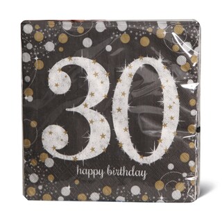 Sparkl 30Gold salvete 16k.Amscan 33x33cm