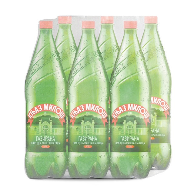 Knjaz Milos Gazirana voda 1,75lx6-paket