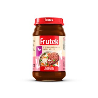 Frutek kasa povrce,govedina,riza 190g