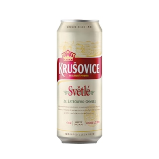 Pivo Krusovice svetle 0,5l CAN