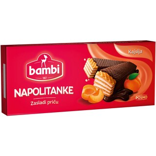 Napolitanke prel.kajsija Bambi 140g