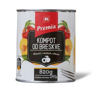 Kompot breskva polovine Premia 820g