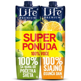 Sok Life jabuka 1L+narandza 1LTM