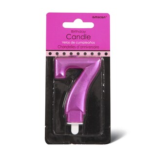 Sparkl svecica 7 Pink Amscan 9,3cm