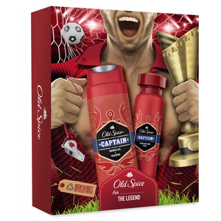 Set Old spice cptn ftblr (deo+gel.tus)