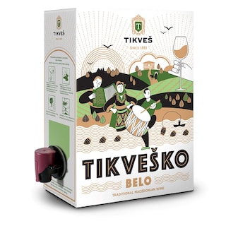 Vino Tikvesko belo bag in box 3l