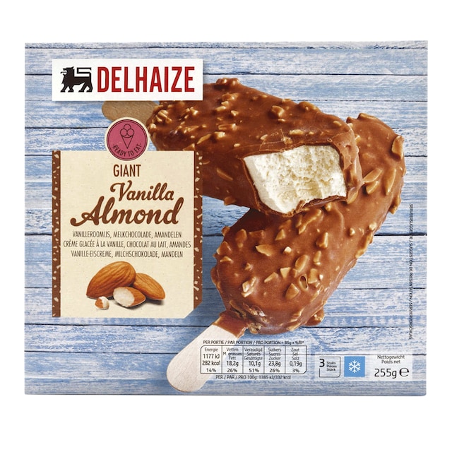 Delhaize Sladoled badem 3x120ml
