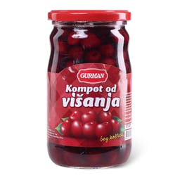 Kompot visnja bez kost.Gurman 720g