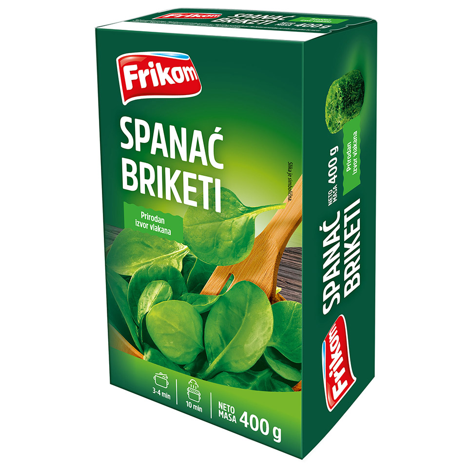 Smrznuti spanac u briketima Frikom 400g