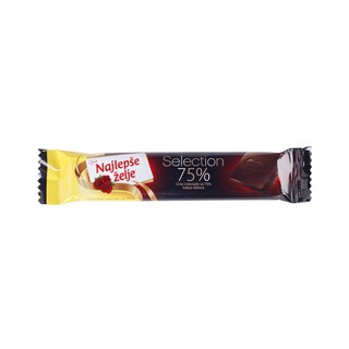 Cokolada Najlepse zelje sa 75%kakao 30g