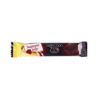 Cokolada Najlepse zelje sa 75%kakao 30g