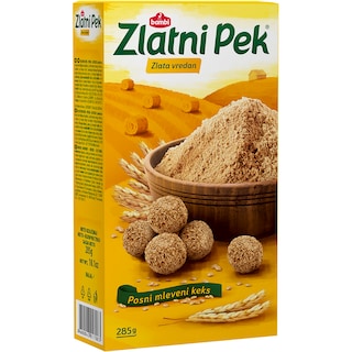 Keks mleveni Zlatni Pek 285g,Koncern Bam