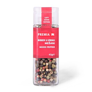 Biber u zrnu mesani teglica Premia 40g