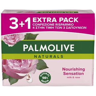 Sapun Palmolive Milk&Rose 90g 3+1gratis