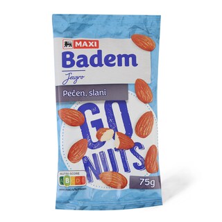 Badem suvopeceni, slani Maxi 75g