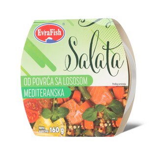 Mediteran.salata povrc.lososEvraFish160g