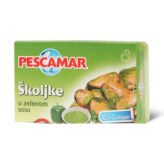 Skoljke u zelenom sosu Pescamar 111g