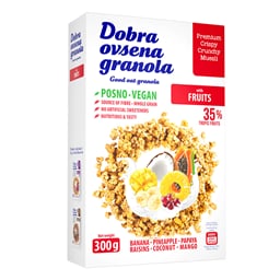 Dobra ovsena granola 35% trop.voce 300g