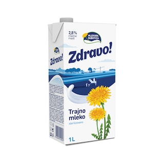 Mleko trajno 2.8%mm Zdravo Re Cap 1l