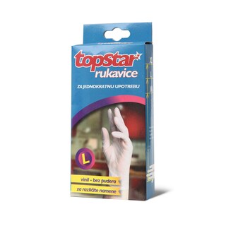 Rukavice latex univerzalne10/1L Top Star