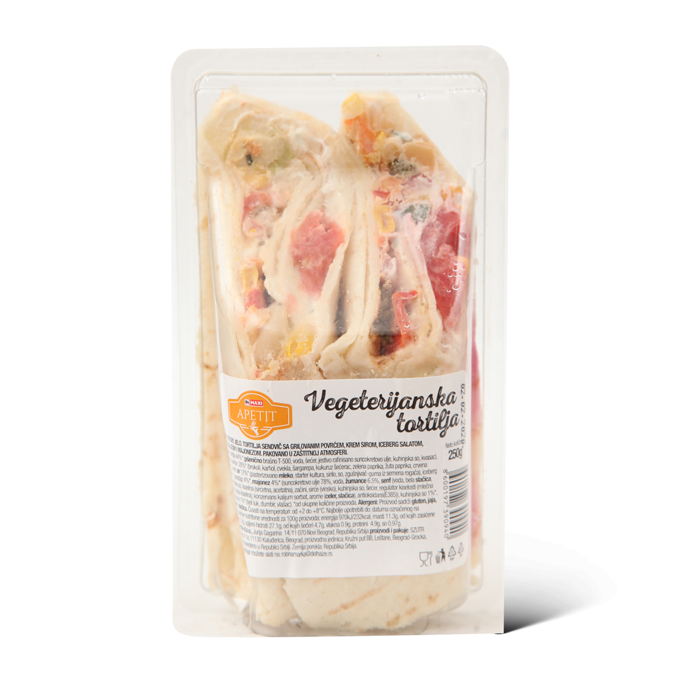Vegetarijanska tortilja 250g