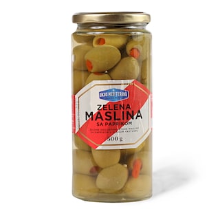 Zelena maslina/pap.Ukus Mediterana 500g