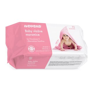 Baby vlazne maramice roze 72 Nevena