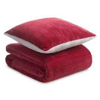 Dormeo Warm hug set crvena 130x190cm