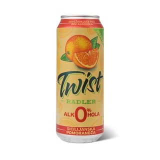 Pivo Twist Orange 0% lim 0.5l