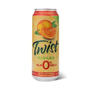 Pivo Twist Orange 0% lim 0.5l