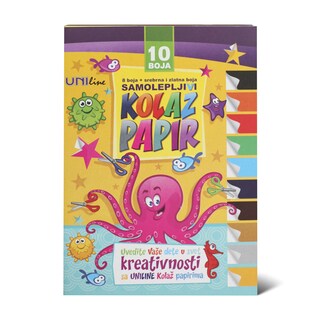 Kolaz papir B5 16,5x22 10 boja samolep.