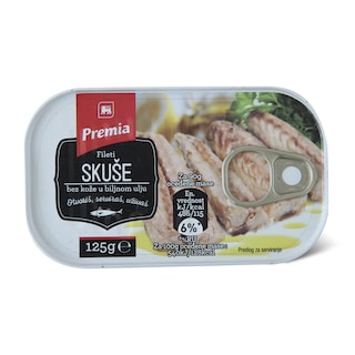 Skusa fileti u ulju Premia 125g