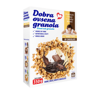 Dobra ovs.granola 3 vrste cok.350g