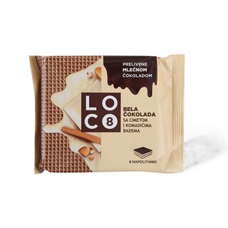 Napolitanke Loco prel.bela cok./bad.115g