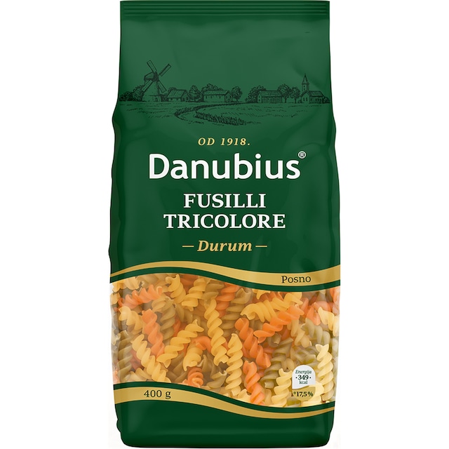Danubius Makarone Fusilli Tricolore 400g