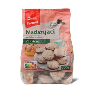 Medenjak sa secernom glazurom i kakao prelivom 300 gr