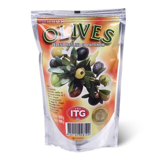 Masline zel.sa paprik.Elite dojpak 150g