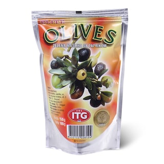 Masline zel.sa paprik.Elite dojpak 150g