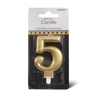 Sparkl svecica 5 Gold Amscan 9,3cm