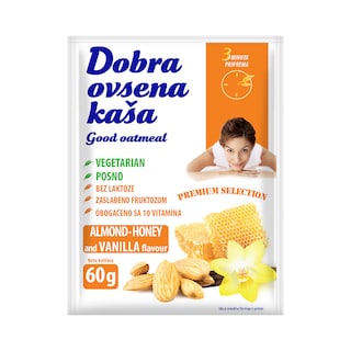 Kasa badem,med i ukus vanile 60g