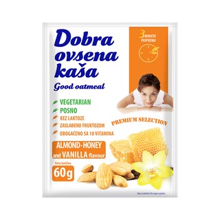 Kasa badem,med i ukus vanile 60g