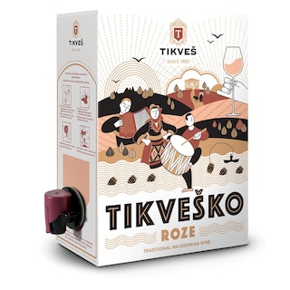 Vino Tikvesko rose bag in box 3l