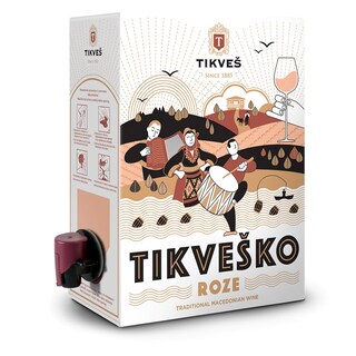 Vino Tikvesko rose bag in box 3l