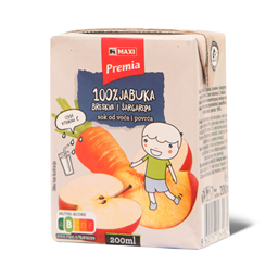 Sok jabuka/sarg./bresk.100% Premia 0.2l