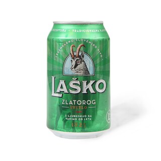 Pivo svetlo Lasko limenka 0.33l