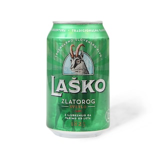 Pivo svetlo Lasko limenka 0.33l