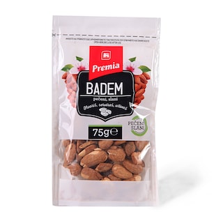Badem suvopeceni, slani Premia 75g
